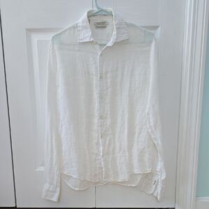 Scotch & Soda Men's White Casual Button Down Shirt